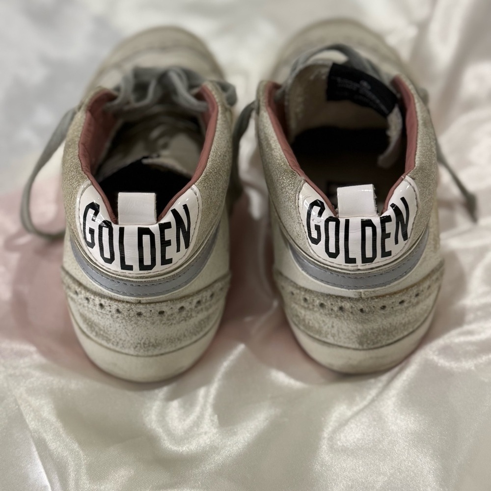 Golden Goose Mid Star Sneakers White Pink Patent Star Mid Top Size 7/37 Preppy - Picture 8 of 16
